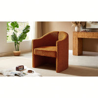 Stylish Curved Accent Chair With Comforting Embrace - Versatile Decorative Seating For Living Room, Bedroom, And Study