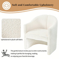 Stylish Curved Accent Chair With Comforting Embrace - Versatile Decorative Seating For Living Room, Bedroom, And Study