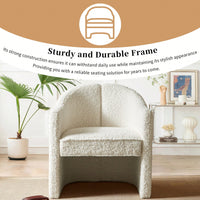 Stylish Curved Accent Chair With Comforting Embrace - Versatile Decorative Seating For Living Room, Bedroom, And Study