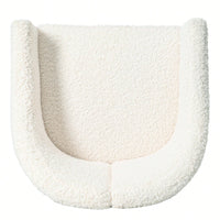 Stylish Curved Accent Chair With Comforting Embrace - Versatile Decorative Seating For Living Room, Bedroom, And Study