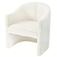 Stylish Curved Accent Chair With Comforting Embrace - Versatile Decorative Seating For Living Room, Bedroom, And Study