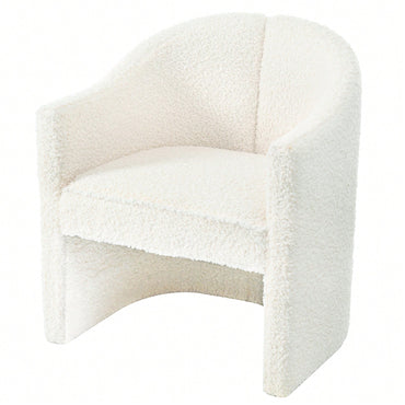 Stylish Curved Accent Chair With Comforting Embrace - Versatile Decorative Seating For Living Room, Bedroom, And Study