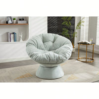 Luxurious Oversized 360° Swivel Barrel Chair - Stylish Papasan Accent Chair For Living Room And Bedroom Comfort