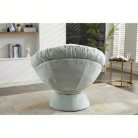 Luxurious Oversized 360° Swivel Barrel Chair - Stylish Papasan Accent Chair For Living Room And Bedroom Comfort