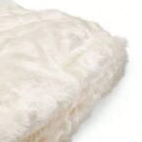 Luxurious White Faux Fur Bean Bag - Modern 3-Foot Design For Cozy Comfort