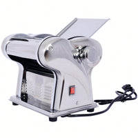 Adjustable Electric Pasta Maker - Stainless Steel Noodle Machine With 2 Blades For Round & Flat Noodles - 110V, 135W Dough Roller Cutter
