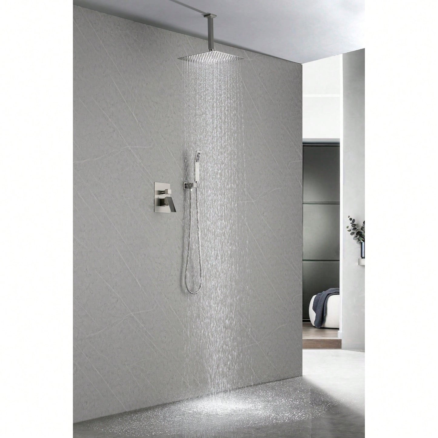 12-Inch Rain Shower Head System - Luxurious Wall-Mounted Shower Experience