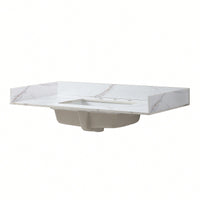 Elegant Carrara Gold Vanity Top Side Splash For Enhanced Bathroom Aesthetics