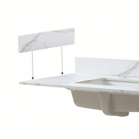 Elegant Carrara Gold Vanity Top Side Splash For Enhanced Bathroom Aesthetics