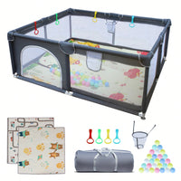 Spacious 71" X 59" Baby Playard With Removable Enclosures - Ideal For Indoor And Outdoor Playtime For Kids And Pets