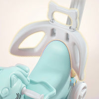 Vibrant Unicorn Rocking Horse & Balance Bike Ride-On With Push Handle And Backrest For Toddlers - Ideal For Boys And Girls