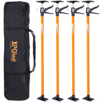 Adjustable Support Poles 4-Pack Steel Rods for Drywall Cabinet and Cargo Installation Extends 45 to 114 Inches with Carry Bag