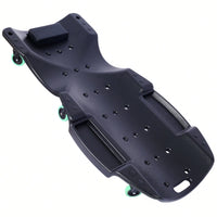 Ergonomic 48-Inch Plastic Creeper With Padded Headrest And Dual Tool Trays - 440 Lbs Capacity, Orange