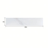 Elegant 22-Inch Vanity Top With 4" Sidesplash And Backsplash In Bianco Carrara Venato For Stunning Bathroom Upgrades