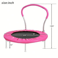 36" Trampoline With Safety Handle - Durable Metal Frame For Fun And Fitness