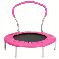 36" Trampoline With Safety Handle - Durable Metal Frame For Fun And Fitness