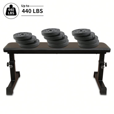 Versatile Adjustable Flat Weight Bench For Strength Training – 5 Levels Of Height Flexibility