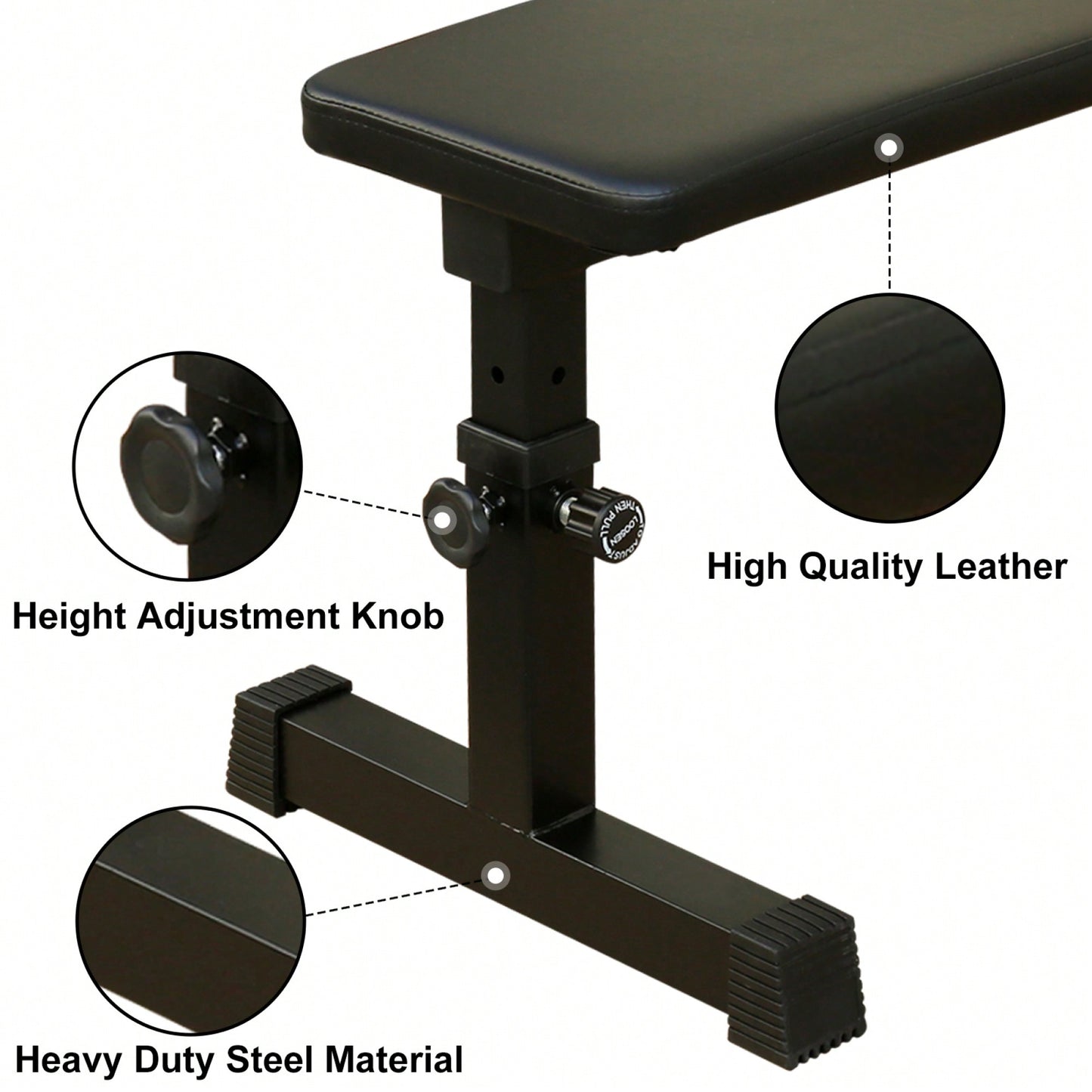 Versatile Adjustable Flat Weight Bench For Strength Training – 5 Levels Of Height Flexibility