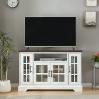 Stylish Four-Door Buffet Sideboard For Dining Room Storage And Organization