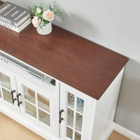 Stylish Four-Door Buffet Sideboard For Dining Room Storage And Organization