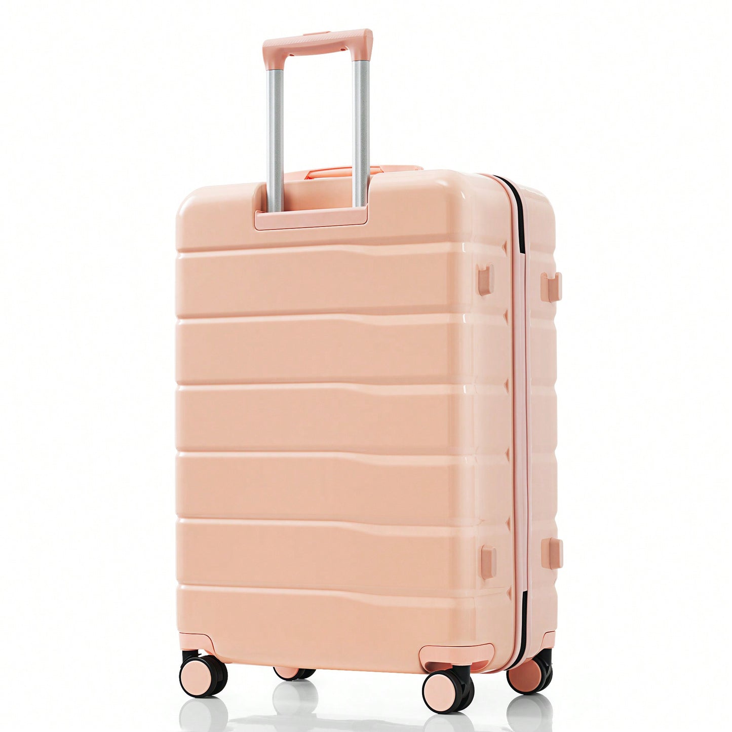 Stylish Pink 3-Piece ABS Luggage Set with TSA Lock 20 24 28 Inch 360° Spinner Wheels