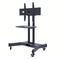 Universal Height Adjustable Swivel TV Stand For 32-80 Inch TVs - Tiltable Table Top Mount, Supports Max VESA 600x400mm, Sleek Black Design