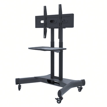 Universal Height Adjustable Swivel TV Stand For 32-80 Inch TVs - Tiltable Table Top Mount, Supports Max VESA 600x400mm, Sleek Black Design