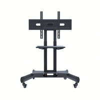 Universal Height Adjustable Swivel TV Stand For 32-80 Inch TVs - Tiltable Table Top Mount, Supports Max VESA 600x400mm, Sleek Black Design
