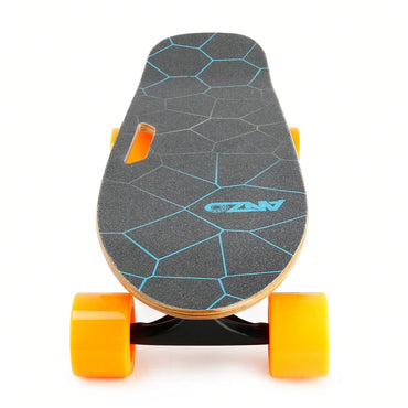 Compact Electric Skateboard With Wireless Remote, 350W Power, Top Speed 10 MPH, 7-Layer Maple Deck, Supports Up To 100kg For All Ages