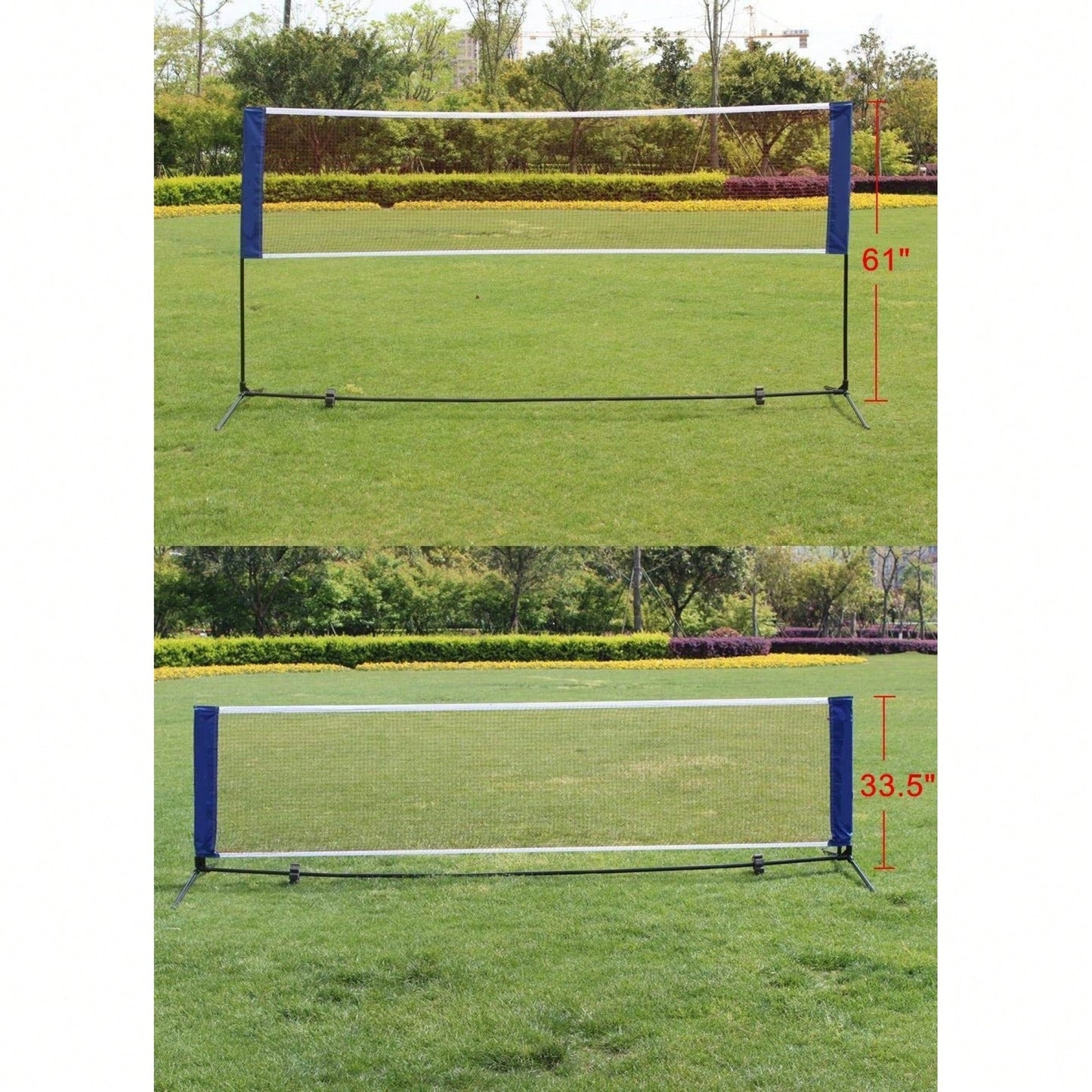 14FT Portable Volleyball, Badminton, And Tennis Net With Carrying Bag And Stand - Ideal For Outdoor Sports