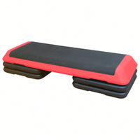 Adjustable Aerobic Step Platform With 4 Risers For Fitness And Exercise Training - Gray