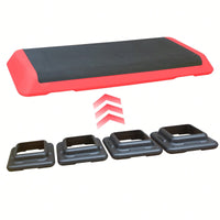 Adjustable Aerobic Step Platform With 4 Risers For Fitness And Exercise Training - Gray