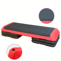 Adjustable Aerobic Step Platform With 4 Risers For Fitness And Exercise Training - Gray