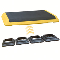 Adjustable Aerobic Step Platform With 4 Risers For Fitness And Exercise Training - Gray