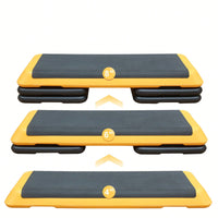 Adjustable Aerobic Step Platform With 4 Risers For Fitness And Exercise Training - Gray