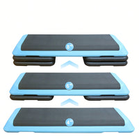 Adjustable Aerobic Step Platform With 4 Risers For Fitness And Exercise Training - Gray