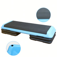 Adjustable Aerobic Step Platform With 4 Risers For Fitness And Exercise Training - Gray