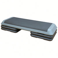Adjustable Aerobic Step Platform With 4 Risers For Fitness And Exercise Training - Gray