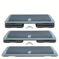 Adjustable Aerobic Step Platform With 4 Risers For Fitness And Exercise Training - Gray