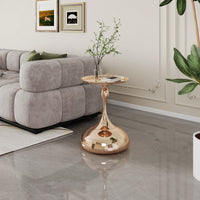 Elegant Minimalist Round Iron End Table For Luxury Home Decor - Perfect For Small Spaces