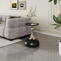 Elegant Minimalist Round Iron End Table For Luxury Home Decor - Perfect For Small Spaces