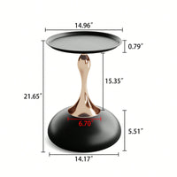 Elegant Minimalist Round Iron End Table For Luxury Home Decor - Perfect For Small Spaces