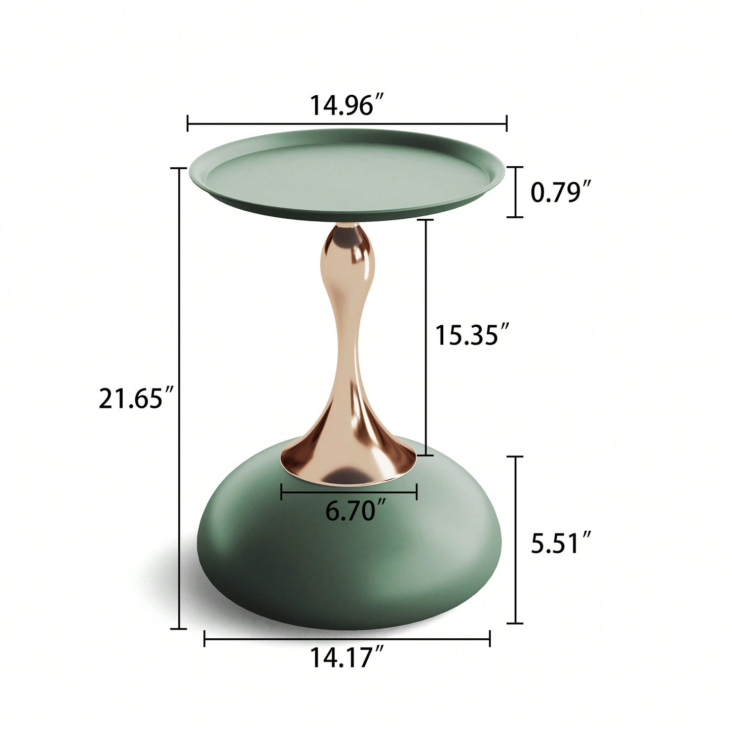 Elegant Minimalist Round Iron End Table For Luxury Home Decor - Perfect For Small Spaces