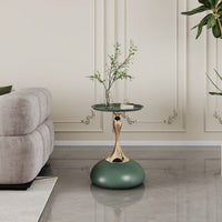 Elegant Minimalist Round Iron End Table For Luxury Home Decor - Perfect For Small Spaces