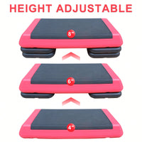 Versatile Adjustable Aerobic Step Platform For Fitness Training - Gray And Black With 4 Risers