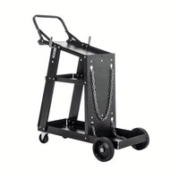 Heavy-Duty 3-Tier Welding Cart With 400Lbs Capacity, 360° Swivel Wheels, And Tank Storage Chains For MIG, TIG, ARC, And MMA Welders