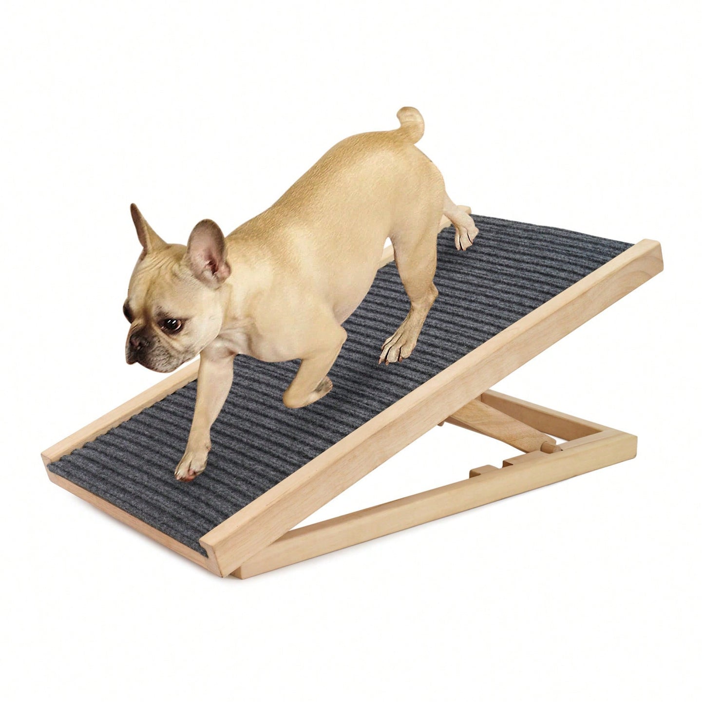 Extra Wide Adjustable Dog Ramp for Beds and Cars Non-Slip Surface Supports 200 Lbs Ideal for All Breeds