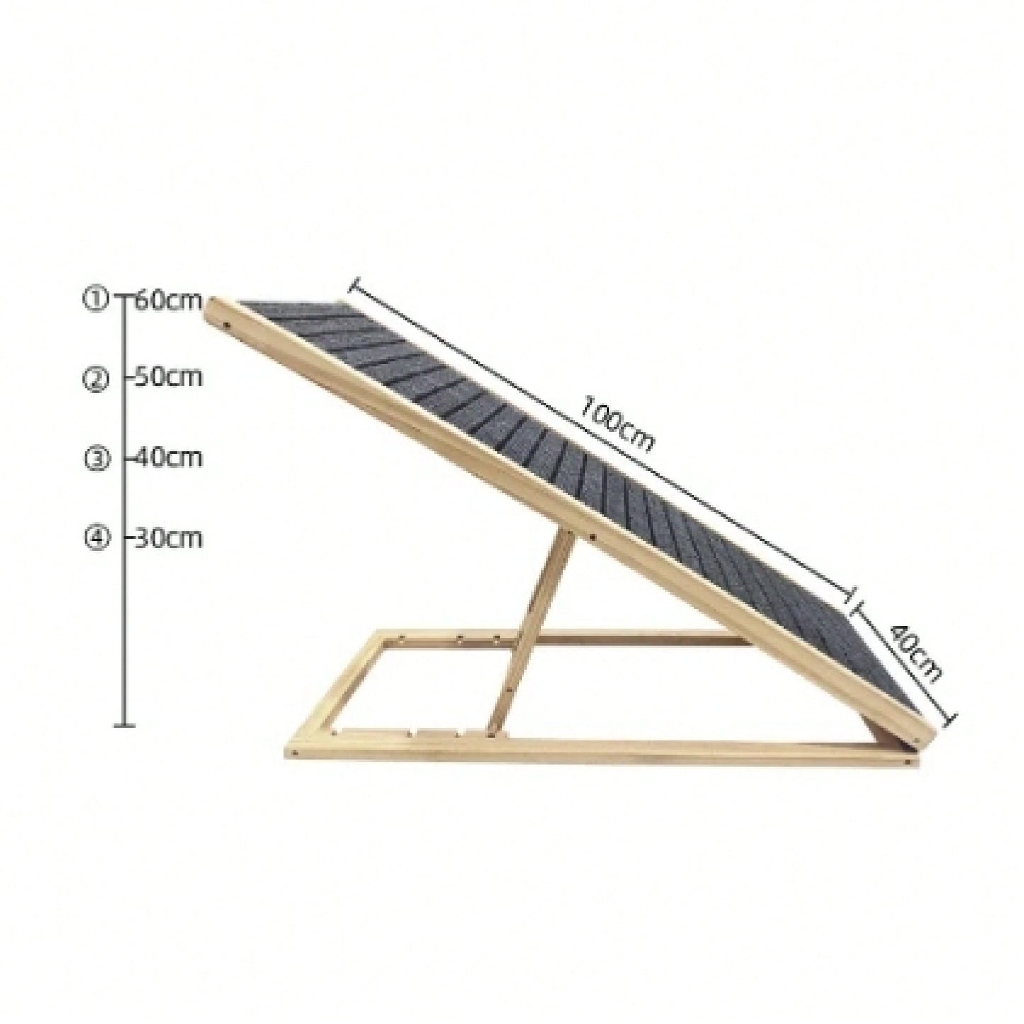 Extra Wide Adjustable Dog Ramp for Beds and Cars Non-Slip Surface Supports 200 Lbs Ideal for All Breeds