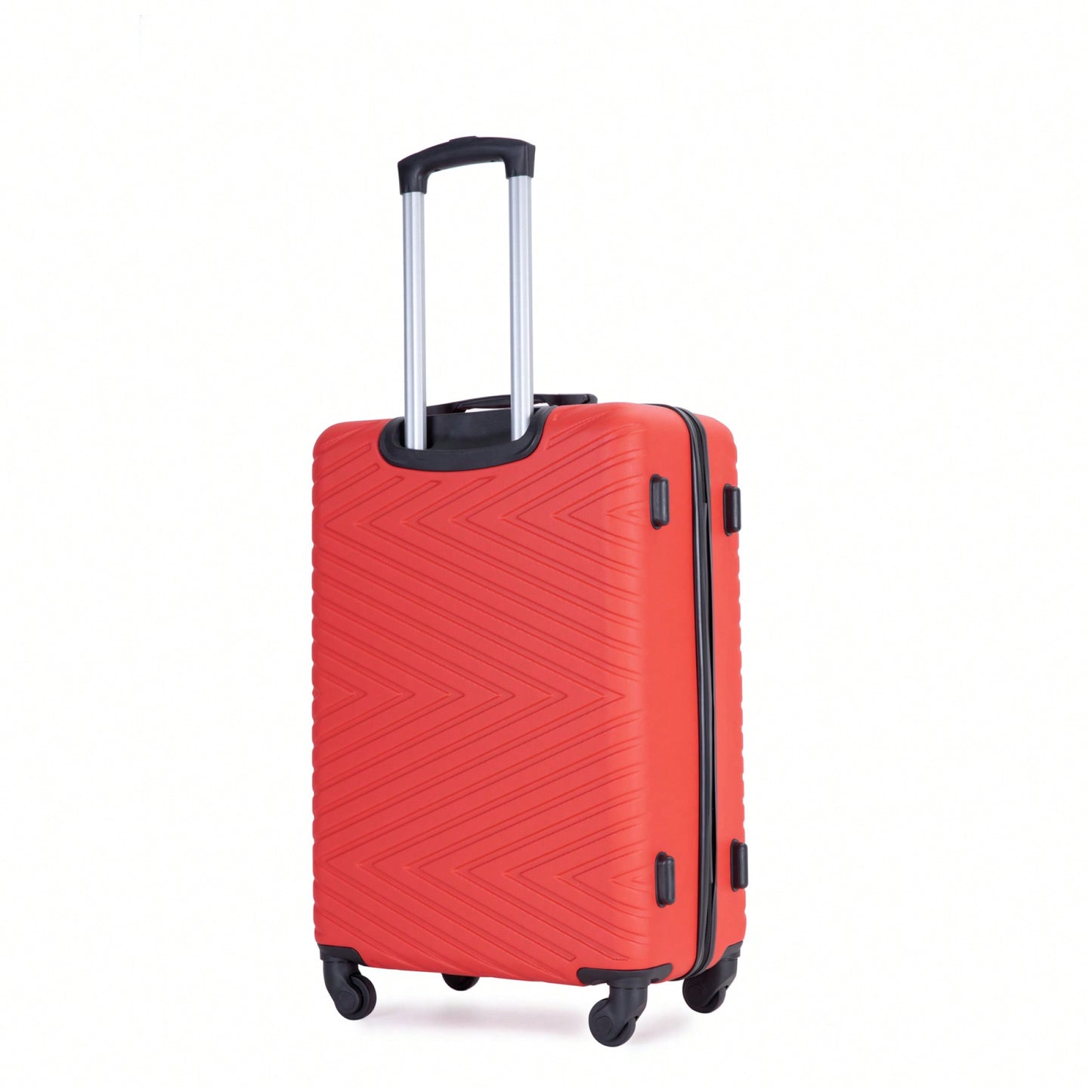 4-Piece Lightweight Hard Shell Luggage Set With Spinner Wheels, TSA Lock, 16/20/24/28 Inch - Sleek Black Travel Case
