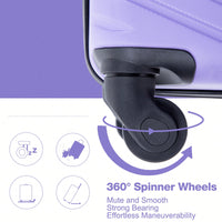 4-Piece Lightweight Hard Shell Luggage Set With Spinner Wheels, TSA Lock, 16/20/24/28 Inch - Sleek Black Travel Case